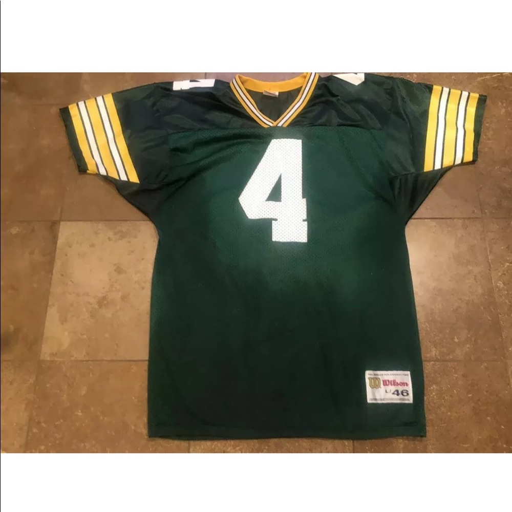 Vintage Wilson Packers Brett Favre Pro Cut Jersey